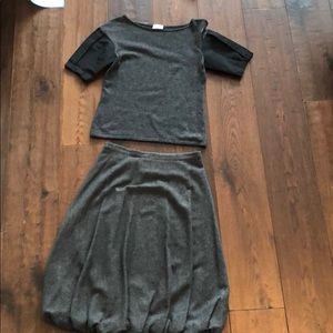 Wool winter outfit matching set